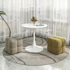 新品　ドレッサースツール クッション付き 椅子 メイクチェア 化粧台 アイボリーの画像