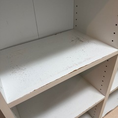 ホワイト本棚 3台セット 幅45×奥行30×高さ88.5cm 可動棚 収納棚 引き取り限定の画像