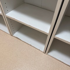 ホワイト本棚 3台セット 幅45×奥行30×高さ88.5cm 可動棚 収納棚 引き取り限定の画像