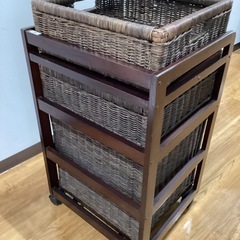 ラタンワゴン【町田市再生家具】252393の画像