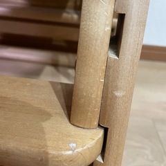 天然木製折りたたみハイローチェアの画像