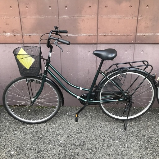 ジモティ割引有★【ジャングルジャングル岸和田店】自転車 シティサイクル ママチャリ グリーン系 26インチ 　南大阪 岸和田市 貝塚市 泉佐野市 和泉市 忠岡町 熊取町