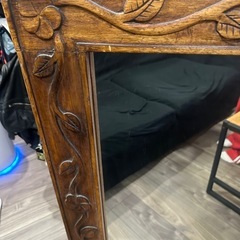 姿見　鏡　/バリ製/手彫りの画像