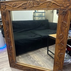 姿見　鏡　/バリ製/手彫りの画像