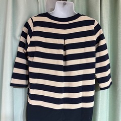 chocol raffine robe ストライプ五分袖Tシャツ Fサイズ☆の画像