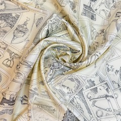 エルメス HERMES スカーフ LE PHILATELISTE DU FAUBOURG フォーブルの切手愛好家 カレ90 アイボリーの画像