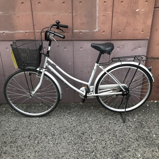 ジモティ割引有★【ジャングルジャングル岸和田店】自転車 シティサイクル ママチャリ シルバー 26インチ 南大阪 岸和田市 貝塚市 泉佐野市 和泉市 忠岡町 熊取町