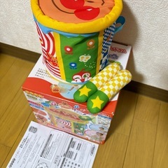 【美品】アンパンマンやわらかメロディドラム　たいこ　おもちゃ　知育玩具の画像