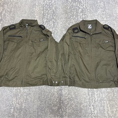 【数回着用】Z-DRAGON 長袖空調服 オリーブ 74120-9-4L 2着セットの画像