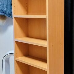 ナチュラル木製7段本棚 高さ178cmの画像