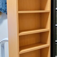 ナチュラル木製7段本棚 高さ178cmの画像