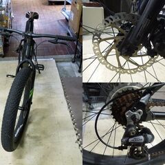 ノースロック 26×4インチ ファットバイク XC00 7段切替 ブラック 街乗り マウンテンバイク NorthRock 札幌市 東区 新道東店の画像