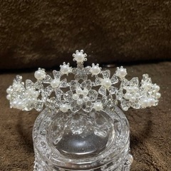 ウェディング　ティアラ　イヤリングの画像