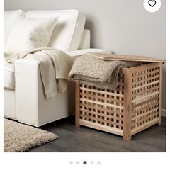 HOL ホール IKEAサイドテーブル, アカシア材, 50x50 cmの画像