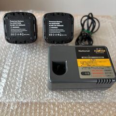 　　　National  充電バッテリー　EZ/EY9200  ２個　充電器MY JOY EZT002  １個の画像