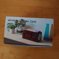 【未使用】ブルートゥーススピーカー ワイヤレス充電機能付クロックの画像