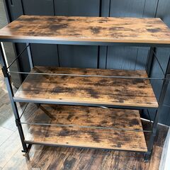 美品 ニトリ シェルフ Nステイン9090BRの画像