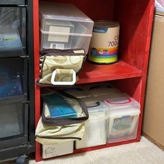 【完全無料】カラーボックス color BOX ２つセット アンティーク調にDIYで塗装してあります。の画像