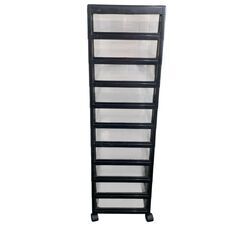 【現状品】SOFIA/ソフィア 10段ラック 黒 1点 事務用品 事務所 文房具 書類保管 収納ケース 収納ラック 書類ケースの画像