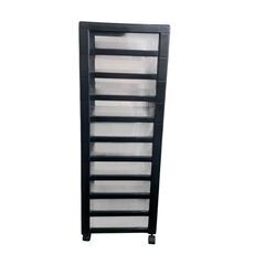 【現状品】SOFIA/ソフィア 10段ラック 黒 1点 事務用品 事務所 文房具 書類保管 収納ケース 収納ラック 書類ケースの画像