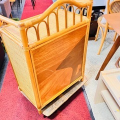 ラタン　チェスト　　4段チェスト　籐　昭和レトロ　ヴィンテージ　美品の画像