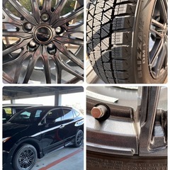 80系ハリアーに使用してい
ました。スタッドレスタイヤ＆ホイール 4本セット　225/60R18の画像