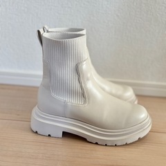 レディース リブショートブーツの画像