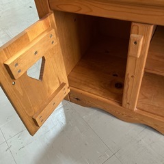 ロ2511-448 カントリー家具　テレビボード　ハートで繋がる温かさ　キズ汚れ有りの画像