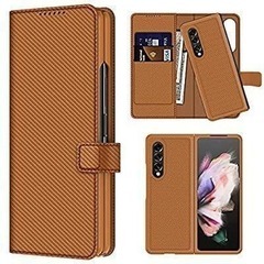 Samsung Galaxy z fold 3ケース 手帳型カバー PUレザーの画像