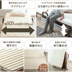 折りたたみすのこベット(セミダブル)の画像