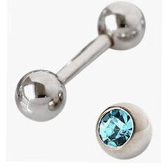 ボディピアス（新品）16G 1.2mm/ライトブルーの画像