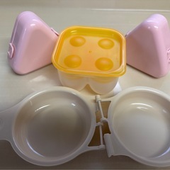 割れにくいアクリル製コップ　お弁当用調理道具　小さめタッパー　保存容器　味卵　全部まとめて
の画像