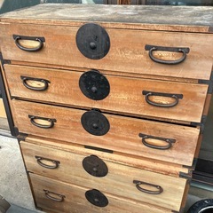 和箪笥　古道具　状態良好　二つセットの画像