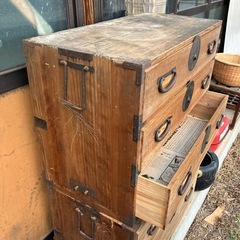 和箪笥　古道具　状態良好　二つセットの画像