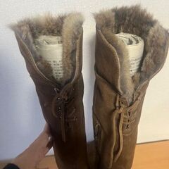 ロングブーツ　ブラウン　２３．５センチの画像