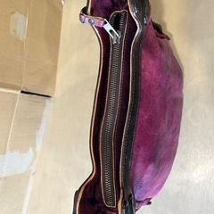 DIESEL ディーゼル　オールレザーバッグ　ビンテージ　パープルの画像