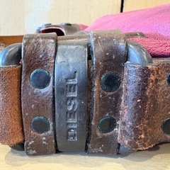 DIESEL ディーゼル　オールレザーバッグ　ビンテージ　パープルの画像