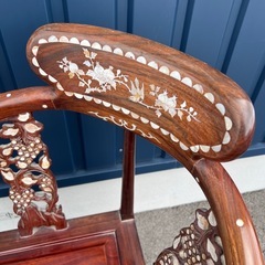 螺鈿細工 チェア 唐木家具 花鳥図①の画像
