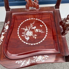 螺鈿細工 チェア 唐木家具 花鳥図①の画像