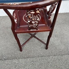 螺鈿細工 チェア 唐木家具 花鳥図②の画像