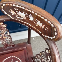 螺鈿細工 チェア 唐木家具 花鳥図②の画像