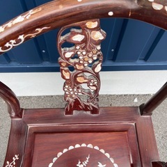 螺鈿細工 チェア 唐木家具 花鳥図②の画像