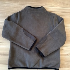 キッズ　薄手フリース　グレーの画像