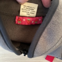キッズ　薄手フリース　グレーの画像