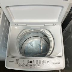 O 2511-449 AQUA グラストップ洗濯機　AQW-S50E3(W) 2024年製　5.0kg　動作確認済み　キズ汚れ有りの画像