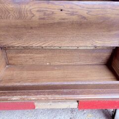 【❗️✨訳あり✨❗️】アンティーク調 木製ミラー（大型・現状品）✨装飾フレーム付きの画像