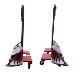 【❗️✨訳あり✨❗️】アンティーク調 木製ミラー（大型・現状品）✨装飾フレーム付きの画像