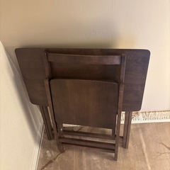 折りたたみデスク&チェアの画像