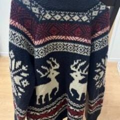 ノルディックカーディガン　ニット　クリスマス　トナカイの画像
