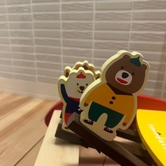 手押し車　木製　木のおもちゃの画像
